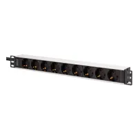 Assmann DN-95440 PDU 1U alumínium 9x schuko rackmount IEC C20 dugasz 2 m 230 V 16 A 50-60 Hz