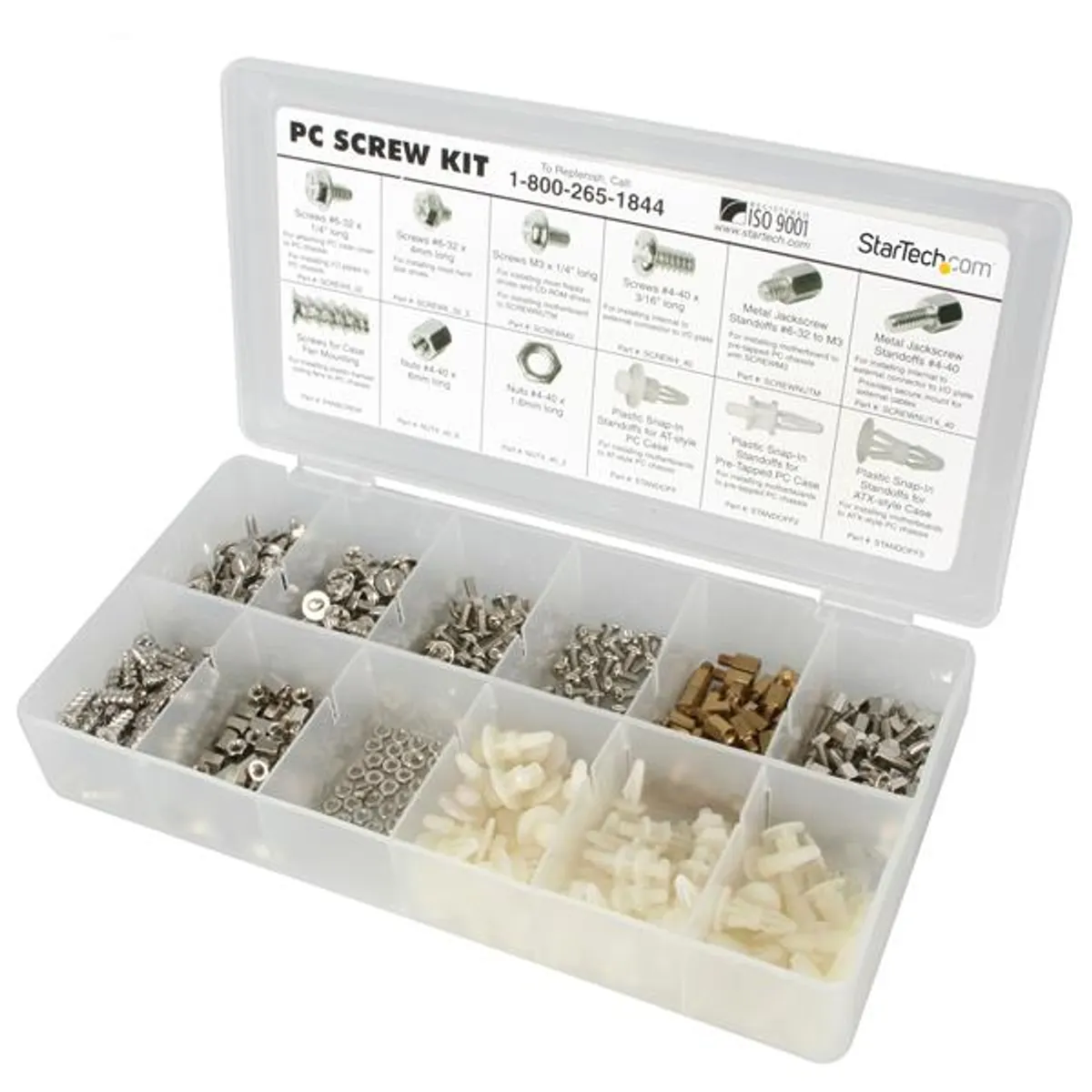 Startech.com PCSCREWKIT PC csavar készlet fehér 107 mm x 209 mm x 32 mm #1