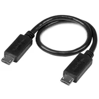 Startech.com UUUSBOTG8IN micro usb otg kábel 0,203 m micro-usb-b micro-usb-b nikkel érintkezők fekete