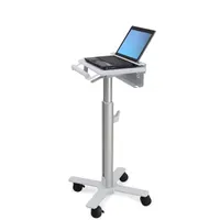 Ergotron SV10-1100-0 StyleView laptop cart 17" LCD max, magasságállítás 38,1 cm, szín alumínium-fehér