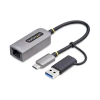Startech.com C21GA-USB-ETHERNET Ethernet adapter USB-C és USB-A hoszt interfész Ethernet 5000 Mbps USB-áramellátású szürke #1