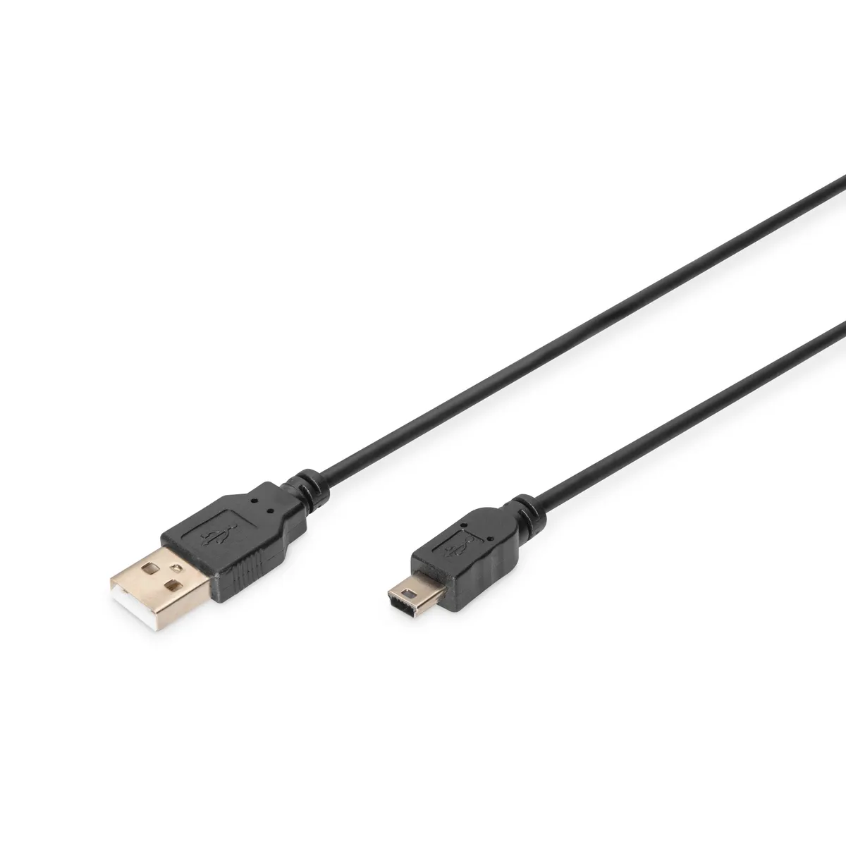 Assmann AK-300130-030-S USB A mini USB összekötő kábel USB 2.0 3m fekete #1