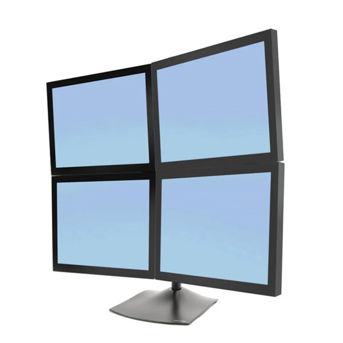 Ergotron 33-324-200 DS100 quad monitortartó asztali állvány fekete 14 kg 24" VESA 75x75-100x100 #1