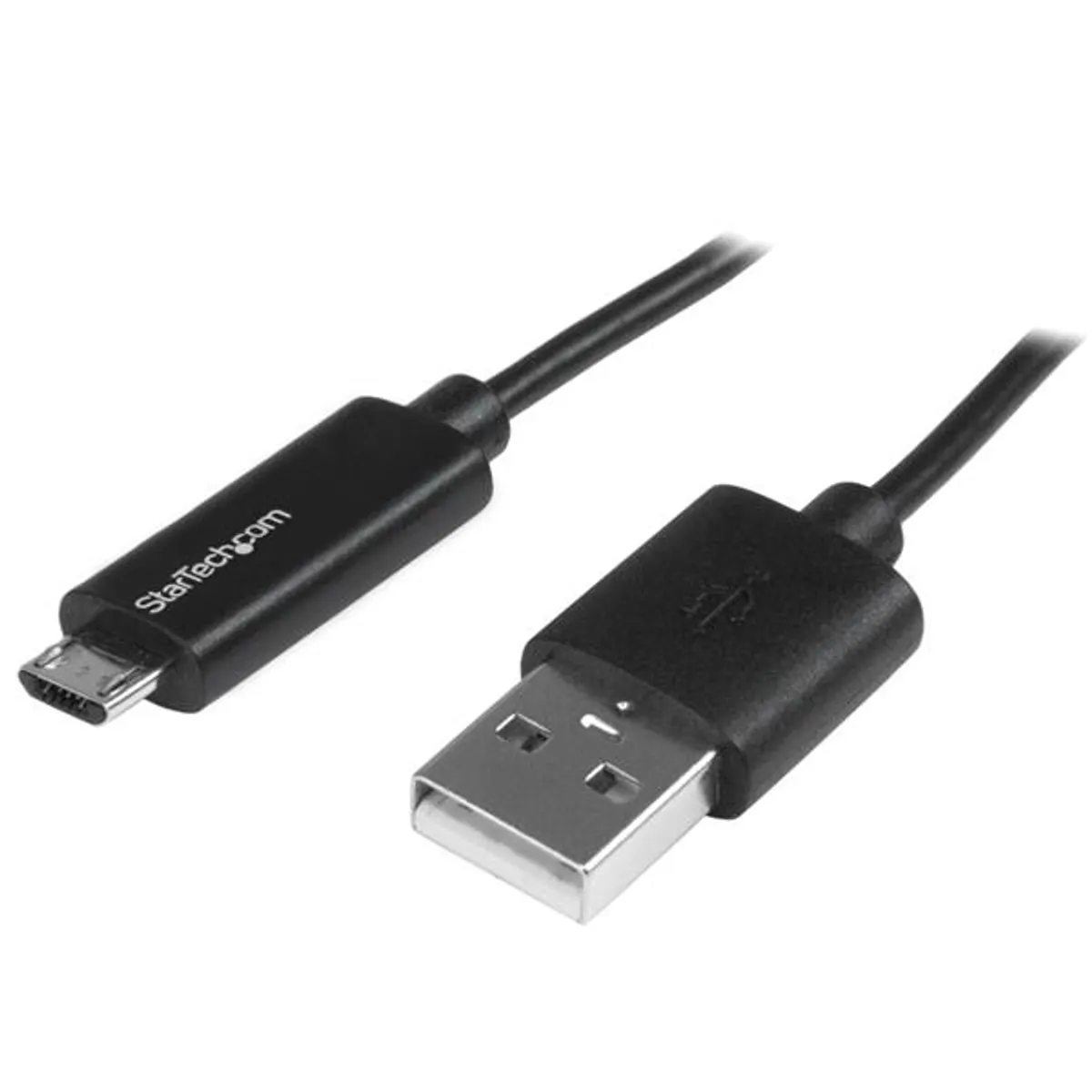 Startech.com USBAUBL1M USB A to Micro-B kábel 1 m USB 2.0 fekete nikkel bevonatú érintkezők LED #1