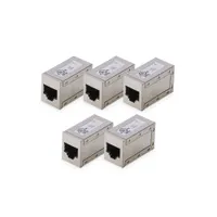 Assmann AT-AG-8-8-C6S-5 CAT6 moduláris csatlakozó 5x 8P8C fém ház arany érintkezők ezüst