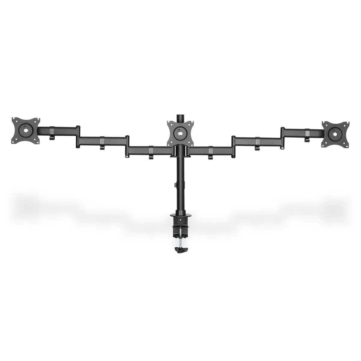 Assmann DA-90362 hárommonitoros állvány clampkal 15-27" TFT 3x8kg, VESA 100x100, magasságigazítás, billenési szög 0-45°, fekete #1