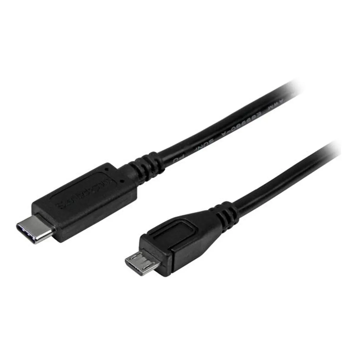 Startech.com USB2CUB1M USB-C to Micro-USB B kábel 1 m USB 2.0 fekete nikkelezett érintkezők #1