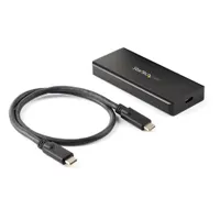 Startech.com M2E1BRU31C külső M.2 NVMe SSD ház 1 meghajtó PCIe 3.0 USB-C 10Gbps IP67 fekete