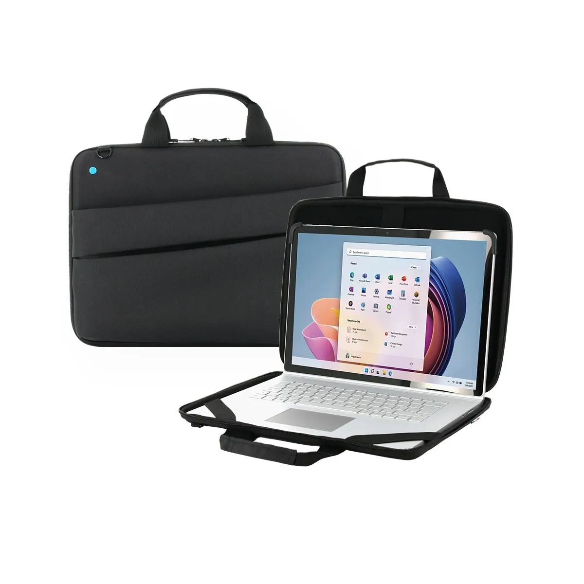 Mobilis 003067 TheOne rugged case clamshell 12.5-14" aktatáska hordozó fogantyú vállpánt monokróm felület #1