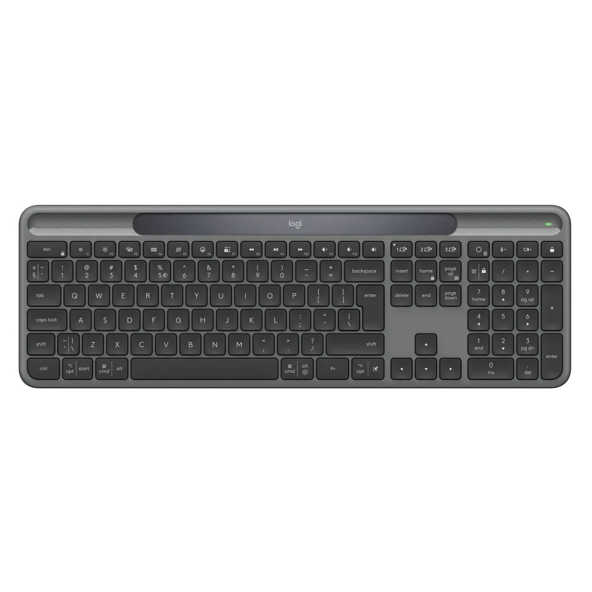 Logitech 920-013764 Signature Slim Solar grafitszürke billentyűzet 3 eszköz Bluetooth 5.0 #1
