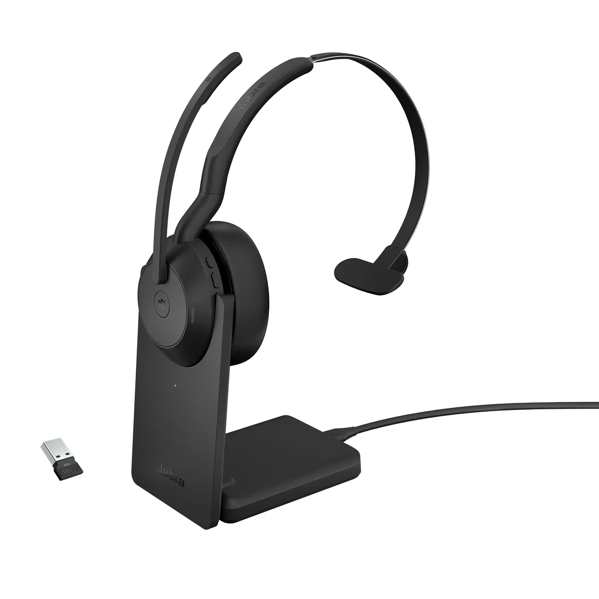 Jabra 25599-899-989 Evolve2 55 MS mono bluetooth Link380a charging stand ANC #1