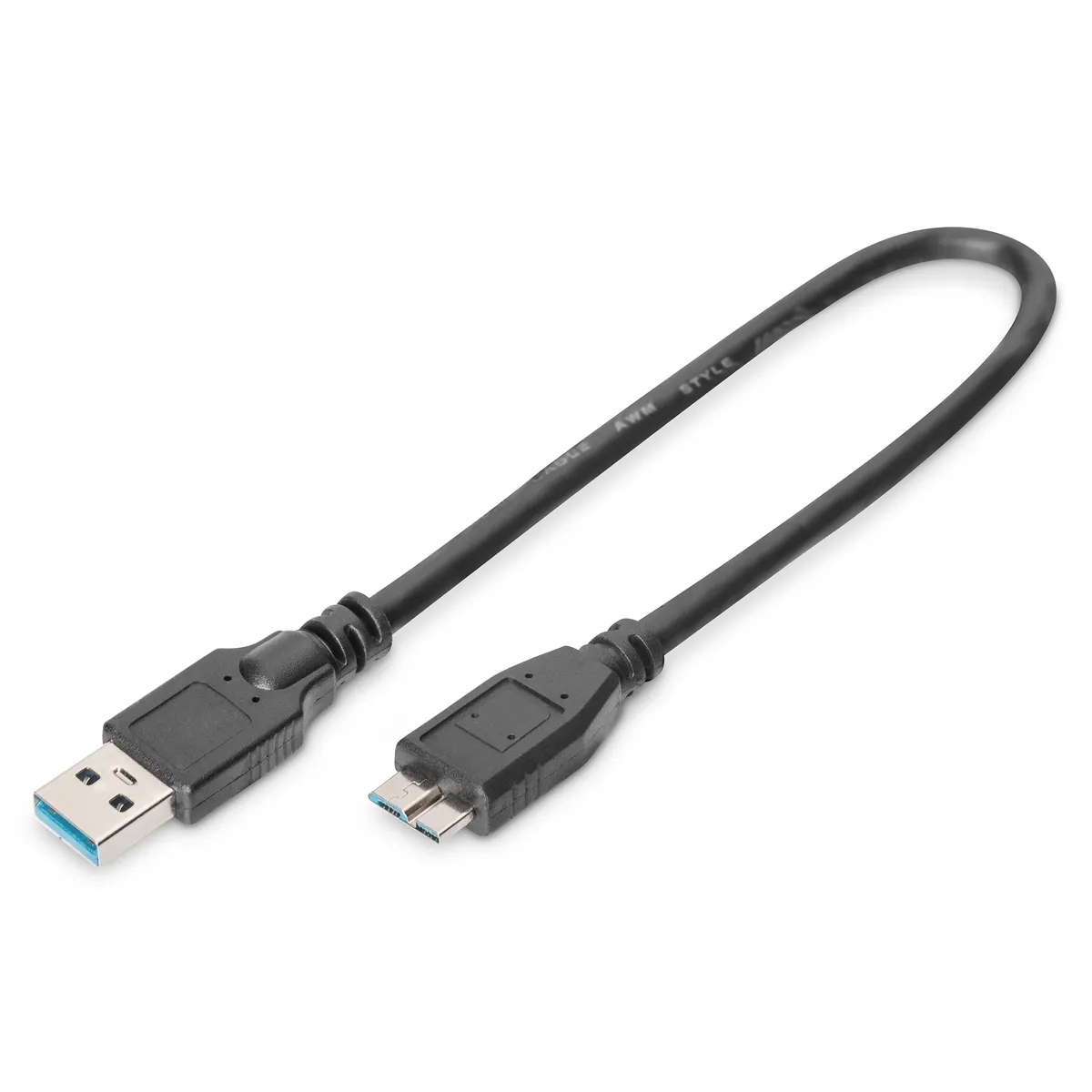 Assmann AK-300117-003-S USB A-Micro USB B összekötő kábel 0,25 m USB 3.2 Gen 1 fekete #1