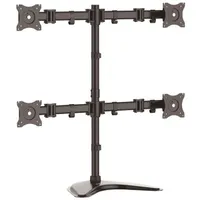 Startech.com ARMBARQUAD monitorállvány 13"-27" 8 kg VESA 75x75-100x100 állítható magasság forgás -90-90 billentés -45-45 fekete