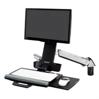 Ergotron 45-266-026 StyleView Sit-Stand Combo Arm 13,2 kg 19"-24" VESA 75x75-100x100 magasságállítás billenés -30 és 30 fok alumínium