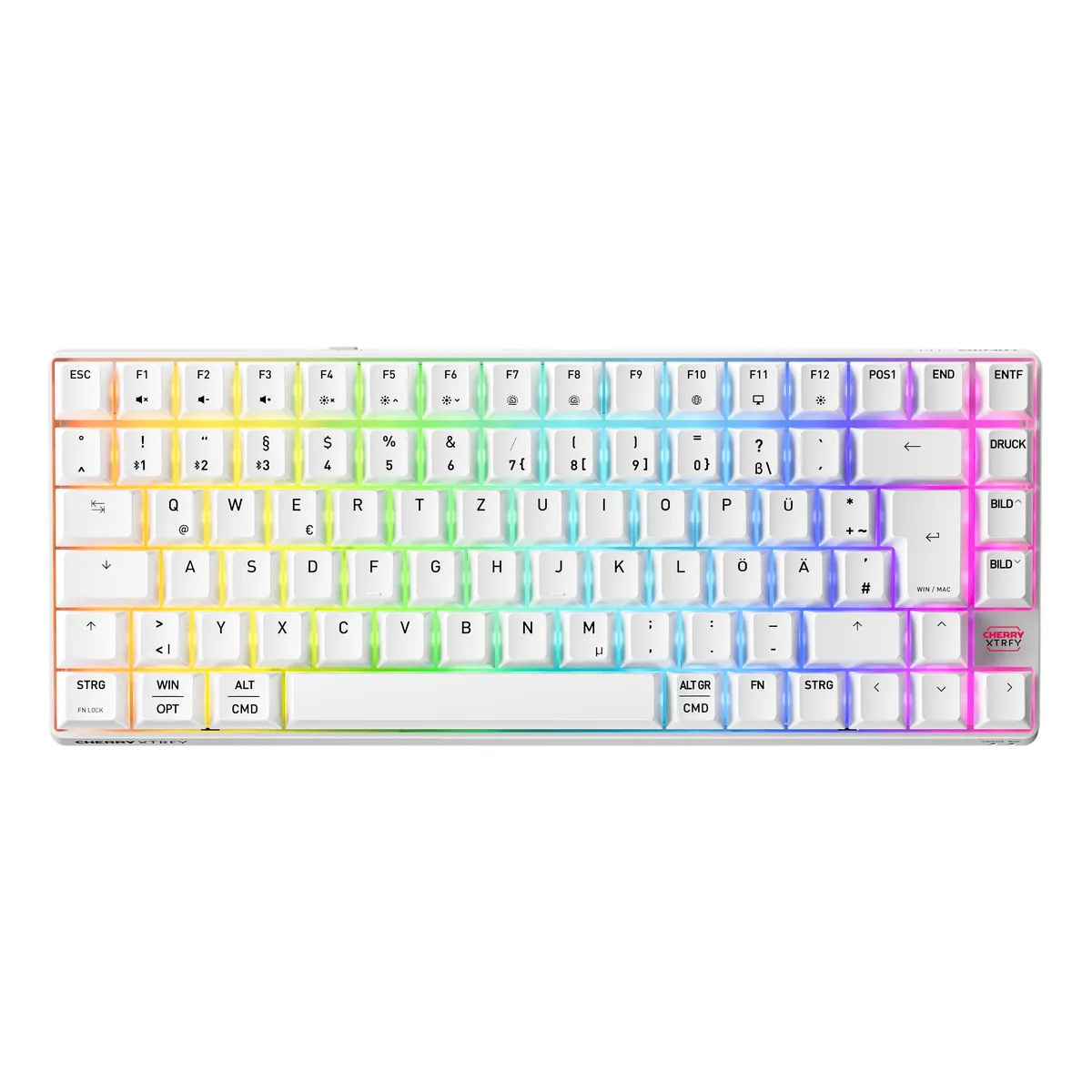 Cherry G8D-24030PAADE-0 K33 Compact Wireless Mem-chanical kapcsoló RGB LED 84 billentyű QWERTZ fehér #1