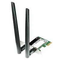 D-Link DWA-582 AC1200 kétsávos PCIe adapter 2x4.5 dBi külső antennák WPA WPA2 WEP WPS