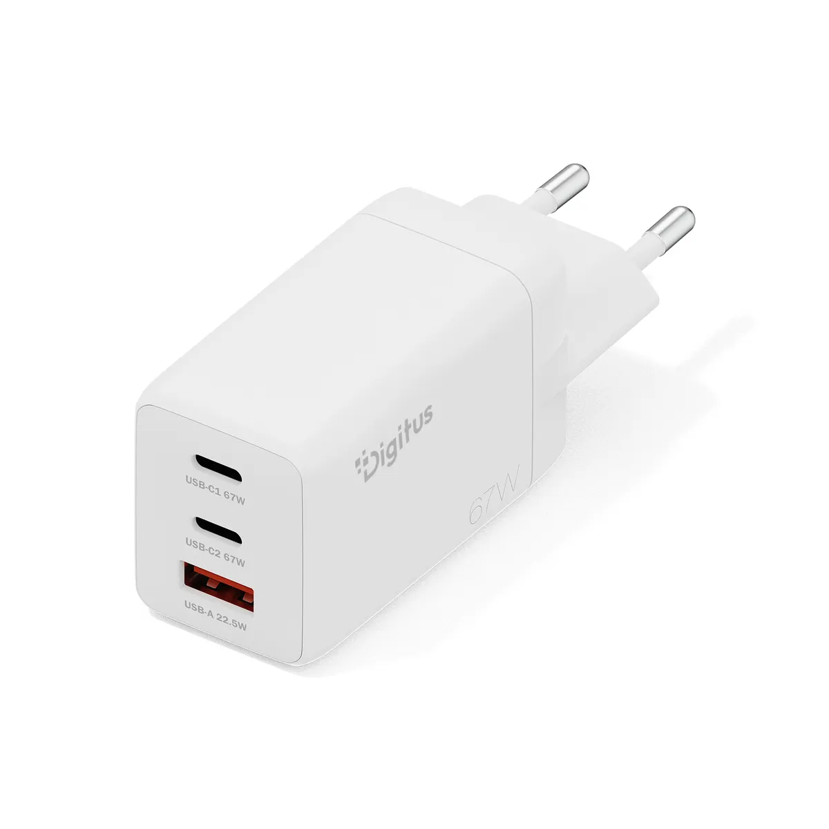 Assmann DA-10303 67W GAN töltő 2x USB-C 1x USB-A fehér #1