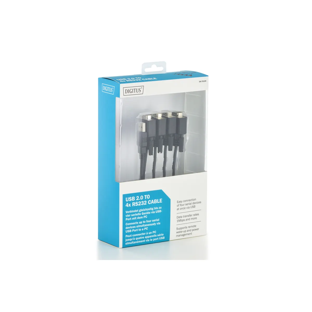 Assmann DA-70159 USB 2.0 4x RS232 kábel 1,5 m #1