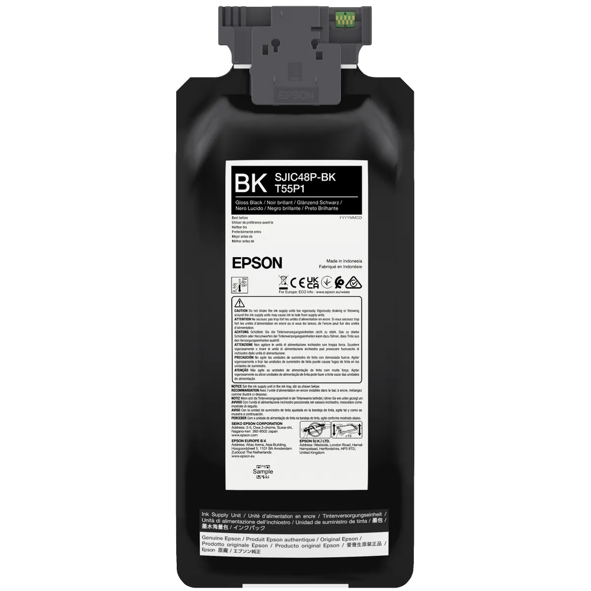 Epson C13T55P140 SJIC48P-BK eredeti fekete tintapatron 480 ml egy darabos csomag #1