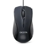 Dicota D32011 optikai egér USB A 3 nyomógomb 1200 DPI fekete kétkezes vezetékes