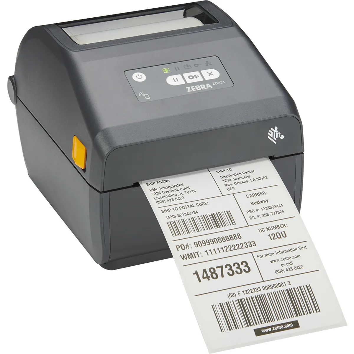 Zebra ZD4A043-C0EE00EZ ZD421c 300 dpi 104 mm nyomtatási szélesség 305 mm másodpercenként EPLII ZPLII XML USB USB Host Bluetooth 5.0 Ethernet #1