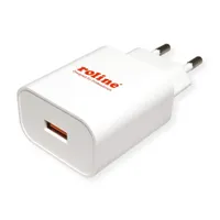 Roline 19.11.1061 USB töltő QC3.0 18W beltéri 100-240V 1 USB port fehér