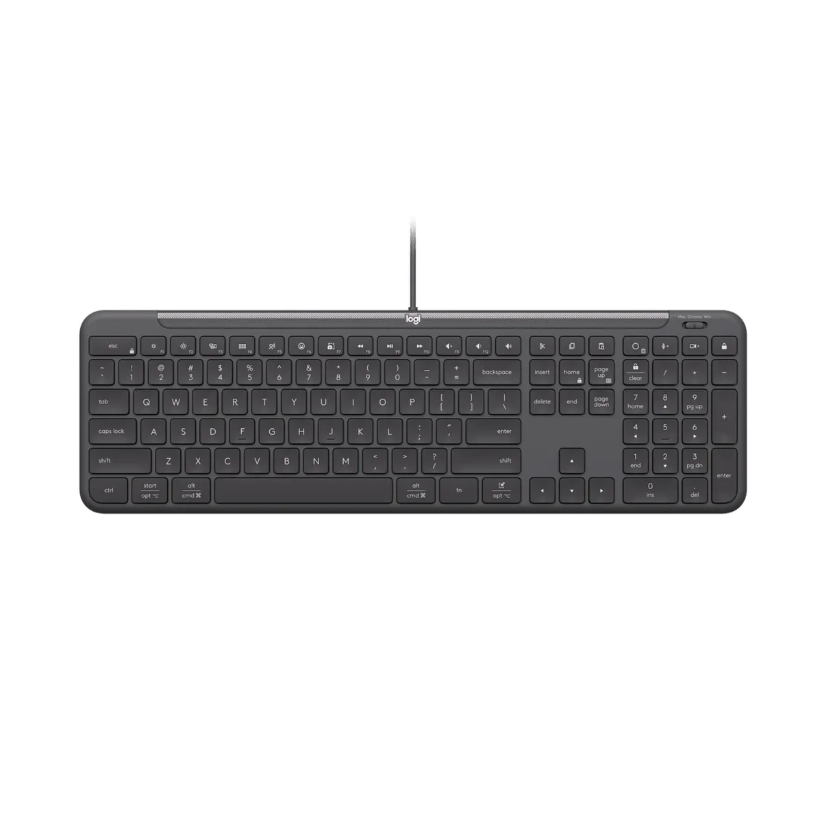 Logitech 920-013327 K620 Signature Slim Wired ollós billentyűzet QWERTZ 108 billentyűk USB 1,8 m grafit #1