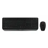 Cherry JD-7000DE-2 GENTIX desktop vezeték nélküli billentyűzet és egér fekete, 115 gombos, QWERTZ, 2.4 GHz, teljes méret, csuklótámasz