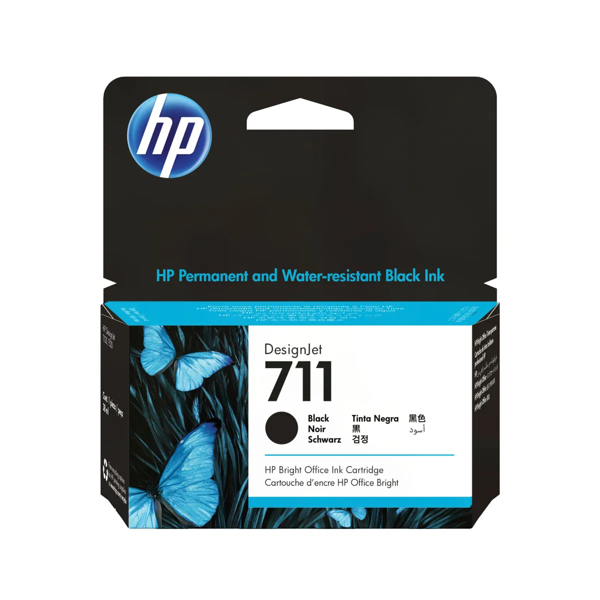 HP Inc. CZ129A 711 fekete tintapatron 38 ml DesignJet kompatibilis T120 és T520 #1