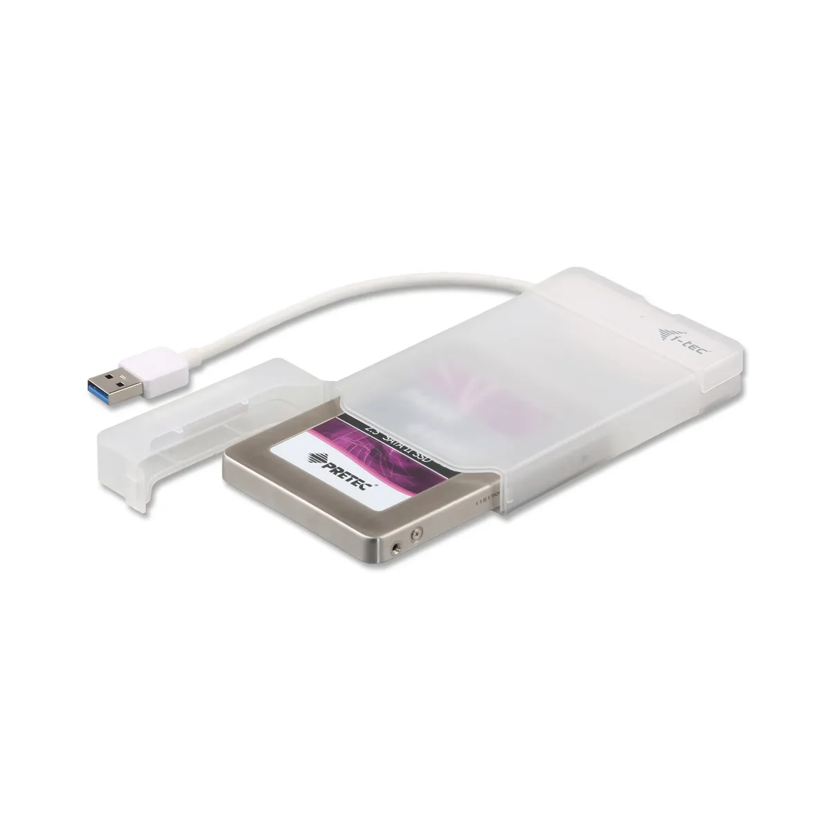I-tec MYSAFEU314 MySafe 2.5" USB 3.0 külső 1-es HDD-SSD ház fehér SATA I II III #1