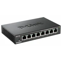 D-Link DES-108/E DES-108 8-portos 10/100 Mbps nem menedzselt kapcsoló fém ház asztali falra szerelhető