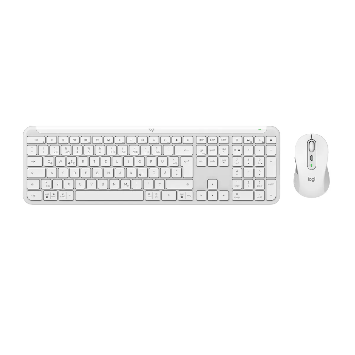 Logitech 920-012484 Signature Slim MK950 vezeték nélküli ollós billentyűzet QWERTZ teljes méret fehér egér mellékelve #1