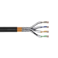 Assmann DK-1741-VH-1-OD Digitus Cat7 S/FTP csavart érpár professzionális földelt kábel 100 m fekete