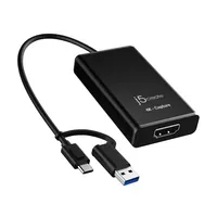 J5Create JVA11-N HDMI rögzítő adapter USB-C és USB-A 4K30 2K60 1080p120