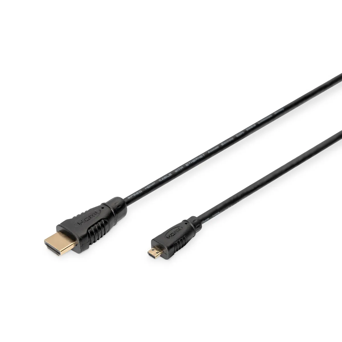 Assmann AK-330115-010-S HDMI kábel mikro és A típus 1 m aranyozott 3D 4K fekete #1