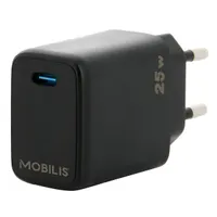 Mobilis 001380 falitöltő 25W 1 usb-c gyorstöltés fekete