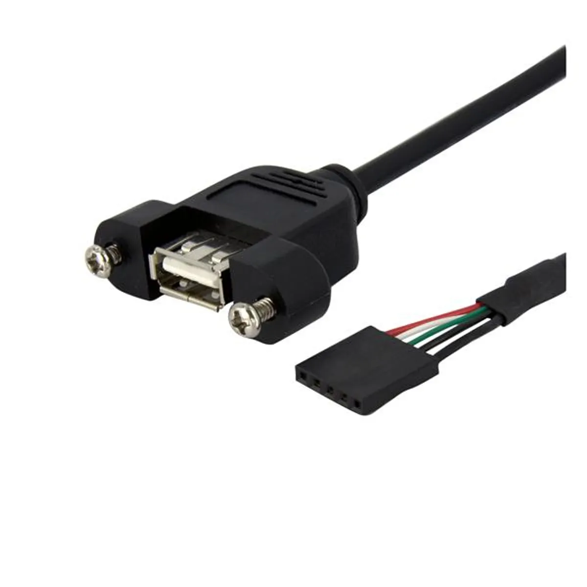 Startech.com USBPNLAFHD1 Panelre szerelhető USB-kábel 0,3 m USB A-USB A fekete #1