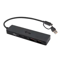 i-tec C31HUBMETAL2A2C fém USB-C elosztó 4 portos 2x USB-C 2x USB-A USB 3.2 Gen 1 fekete