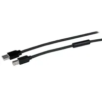 Startech.com USB2HAB50AC USB A és USB B kábel 15 m USB 2.0 fekete nikkel érintkezők árnyékolt