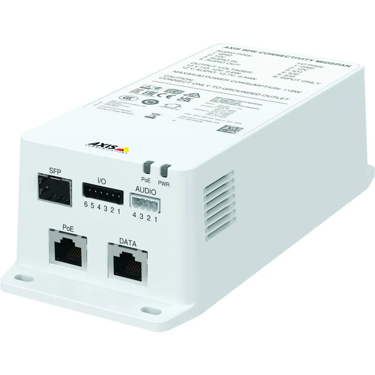 Axis 02027-002 TU8003 PoE 90 W AC bemenet 100-240 V Ethernet 10 100 1000 Mbps 1,8 m univerzális elhelyezés #1