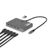 Startech.com QUAD-USB-DP-ADAPT USB-C bemenetű négy DisplayPort kimenetű adapter 4K 60Hz PD 140W #1