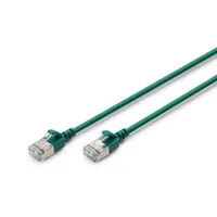 Assmann DK-1632-A-015S-G Cat6A F-FTP Slim patch kábel 1,5 m zöld RJ-45-RJ-45 LSZH réz AWG 32 7 #1