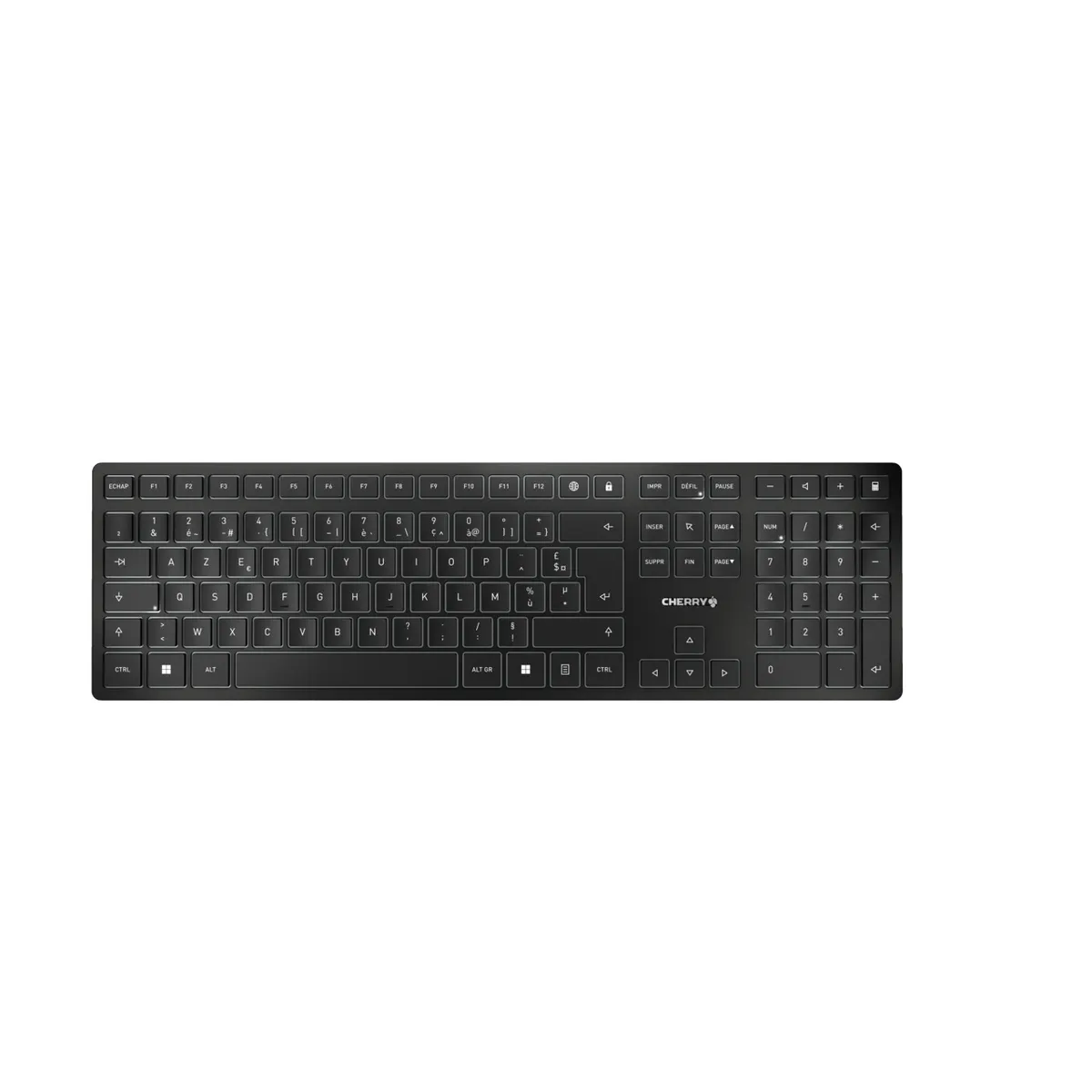 Cherry JK-9100FR-2 KW 9100 Slim FR billentyűzet vezeték nélküli és Bluetooth 108 billentyűs fekete #1