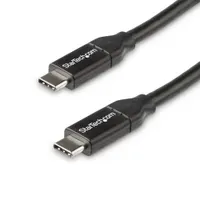 Startech.com USB2C5C50CM USB Type-C adat- és töltőkábel 0,5 m USB 2.0 0,48 Gbit/s nikkel bevonatú csatlakozók fekete