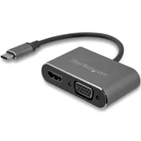 Startech.com CDP2HDVGA USB-C VGA és HDMI adapter alumínium ház