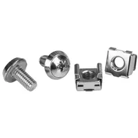 Startech.com CABSCRWM620 M6 csavarok és cage nuts ezüst 20 db