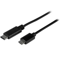Startech.com USB2CUB50CM USB-C to Micro-B kábel USB 2.0 0,5 m fekete nikkel borítású érintkezők