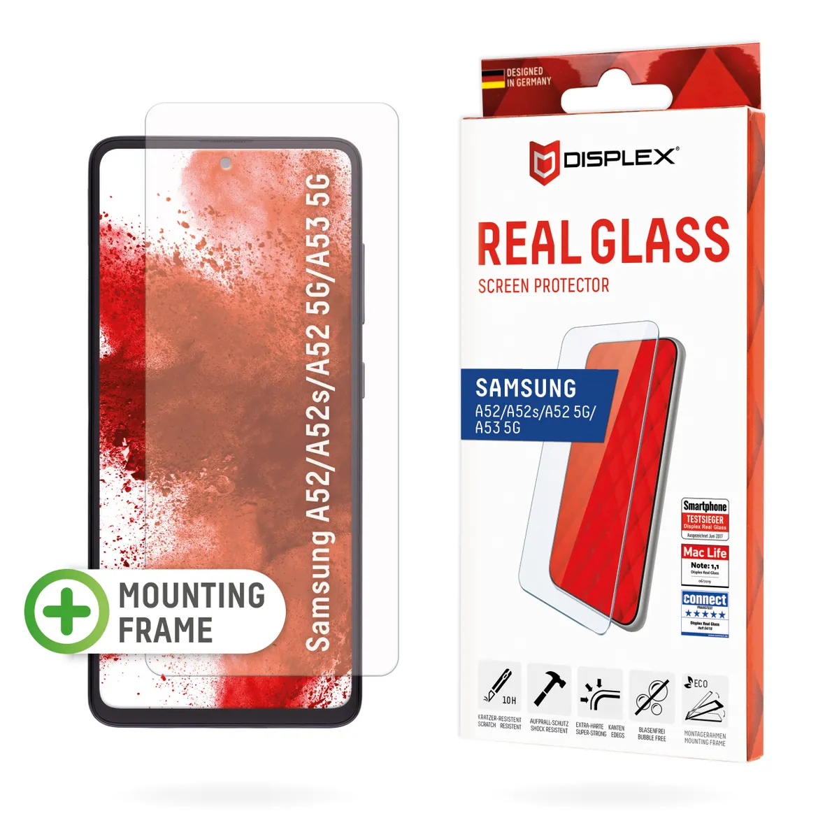 E.V.I. 01389 Real Glass Clear Edzett üveg Átlátszó Samsung Galaxy A52, A52 5G, A52s 5G, A53 5G #1