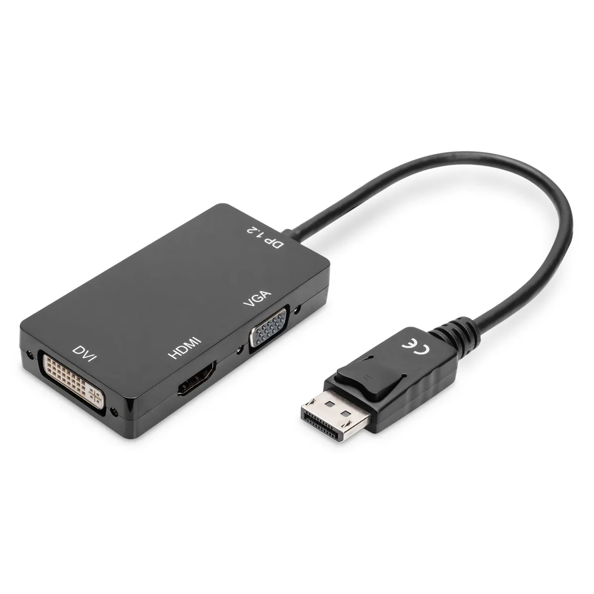 Assmann AK-340418-002-S DisplayPort konverterkábel 0,2 m DP - HDMI DVI VGA #1