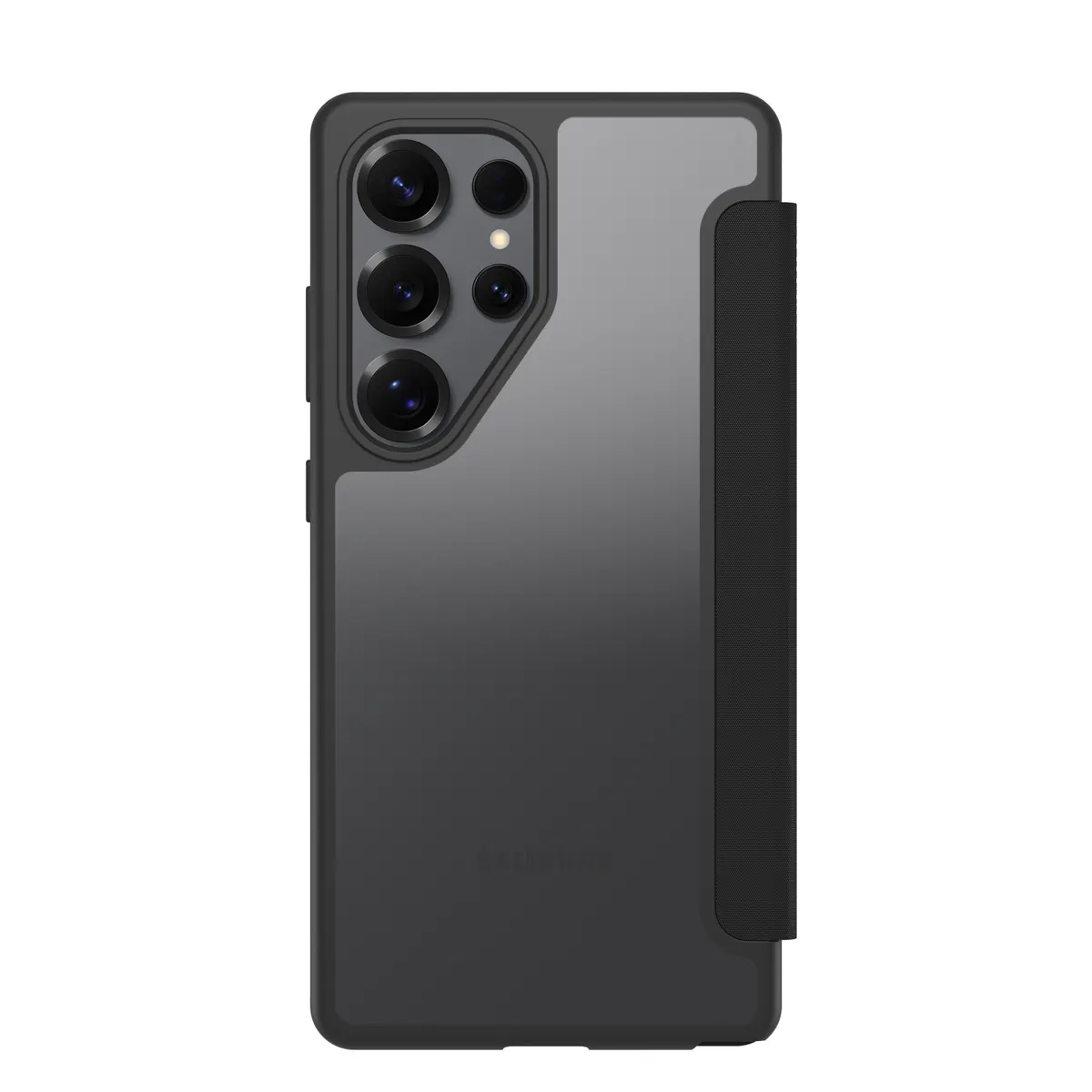 OtterBox 77-97833 React Folio Samsung Galaxy S25 Ultra oldalra nyíló fekete-átlátszó 1 kártya rekesz 6.9" #1
